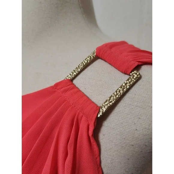 Laundry Shelli Segal Womens One Shoulder Draped Dress Bright Pink Size 4 Mini - Picture 3 of 8